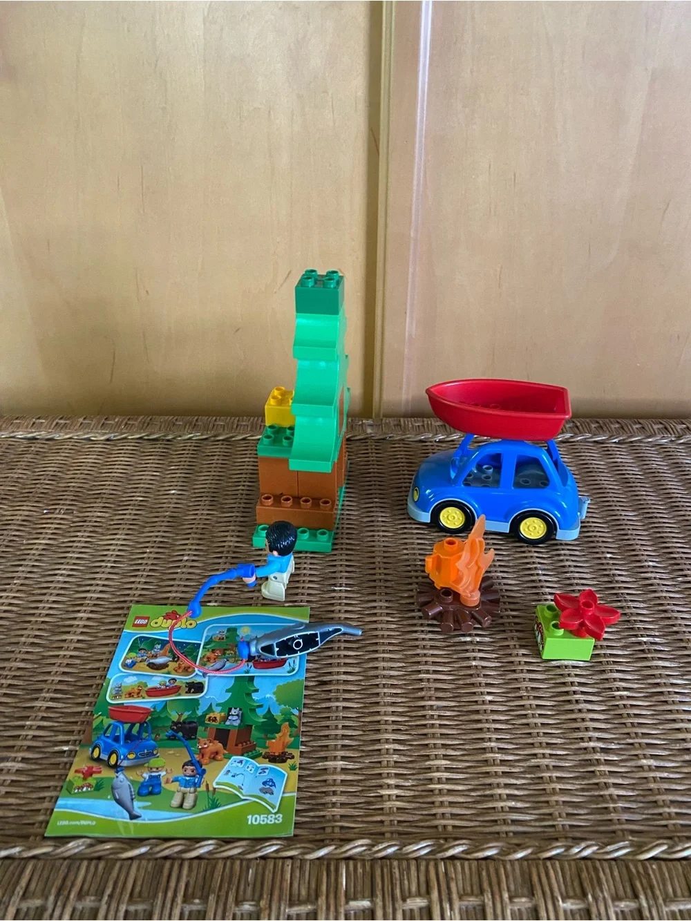 LEGO Duplo 10583 Forest Fishing Trip Building Set Car Boat Fire Lot